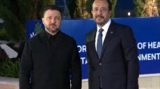Στην Κύπρο ο Ζελένσκι: Απέφυγε να απαντήσει για την τουρκική κατοχή