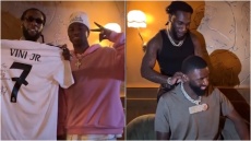 O Βινίσιους και άλλοι αστέρες της Ρεάλ για δείπνο και χορό στο Παρίσι με τον τραγουδιστή Burna Boy