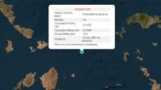 Σεισμός τώρα 4 Ρίχτερ ανοιχτά της Δονούσας