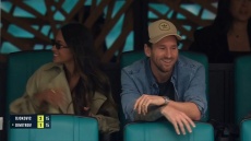 Ο Λιονέλ Μέσι στην αναμέτρηση Τζόκοβιτς- Ντιμιτρόφ στο Miami Open