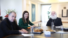 Συνάντηση της Σοφίας Ζαχαράκη με τον Πατριάρχη Αλεξανδρείας και πάσης Αφρικής κ. Θεόδωρο Β'