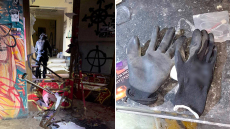 Πέτρες και κράνη βρέθηκαν στο υπό κατάληψη κτήριο στα Εξάρχεια, συνέλεξε γενετικό υλικό η ΕΛΑΣ - Δείτε φωτογραφίες