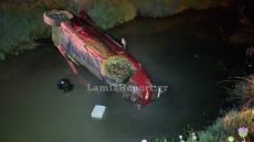 Αταλάντη: Νεαρός οδηγός βγήκε εκτός δρόμου και έπεσε σε κανάλι - Δείτε φωτογραφίες