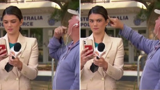 Εικονολήπτης στην Αυστραλία έγλειψε το δάχτυλό του για να φτιάξει τα μαλλιά δημοσιογράφου