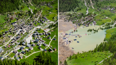 Ελβετία: Ένα ολόκληρο χωριό καλύφθηκε από κατολίσθηση παγετώνα - Συγκλονιστικές εικόνες
