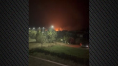 Φωτιά σε κολώνα φωτισμού στην Αλεξανδρούπολη