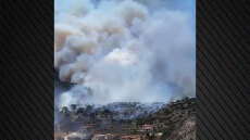 Καλύτερη η εικόνα της φωτιάς στην Μονεμβασιά