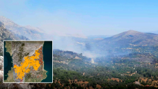 Σε ύφεση η φωτιά στη Χίο - Στάχτη πάνω από 40.000 στρέμματα, δείτε χάρτη από τον δορυφόρο Pleiades