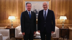 Συνάντηση Νίκου Δένδια με τον πρέσβη του Βελγίου Marc Calcoen