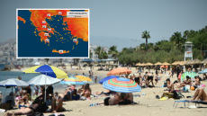 Έξι περιοχές θα «καούν» από τον καύσωνα, δείτε live την πορεία του - 45άρια, αποπνικτικά βράδια και έξι 24ωρα με αφόρητη ζέστη, 40άρια και στα νησιά!