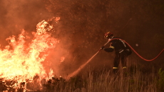 Οριοθετήθηκε η φωτιά στο Ελληνοχώρι Κορινθίας