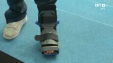 Χριστίνα Σιούτη: Εμφανίστηκε με ειδική μπότα στις δηλώσεις μετά το τέλος του τελικού - Βίντεο 