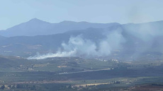 Οριοθετήθηκε η φωτιά στο Δαφνί Λακωνίας, κοντά στην Εθνική Οδό
