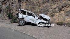 Αυτοκίνητο έπεσε από γκρεμό στα Σφακιά, στη ΜΕΘ διασωληνωμένος 80χρονος