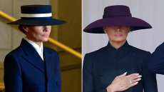 Όσα δεν λέει με λόγια, η Μελάνια τα λέει με τα καπέλα της: Από την ορκωμοσία Τραμπ στην επίσκεψη στο Λονδίνο