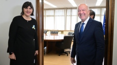 Στο υπουργείο Δικαιοσύνης η επικεφαλής της Ευρωπαϊκής Εισαγγελίας Λάουρα Κοβέσι - Δείτε βίντεο