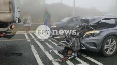 Τροχαίο λόγω ομίχλης λίγο πριν τα διόδια Πολυμύλου - Από το ένα ρεύμα η κυκλοφορία στο ρεύμα προς Κοζάνη