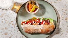 Σάντουιτς με τσιαπάτα, σπεντζοφάι και φέτα