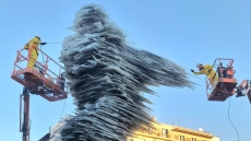 «Δρομέας»: Καθαρίστηκε το εμβληματικό γλυπτό της Βασιλίσσης Σοφίας – Δείτε βίντεο 