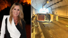 Τροχαίο για την Πηγή Δεβετζή με αυτοκίνητο που τούμπαρε στην Εγνατία Οδό - Δείτε βίντεο και φωτογραφίες