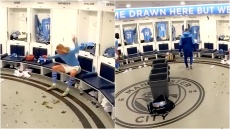 Έρλινγκ Χάαλαντ: Δεν αστοχεί ποτέ - Πέταξε το μπουκάλι με δύναμη στο πάτωμα και κατέληξε στον κάδο, δείτε βίντεο
