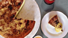 Γαλατόπιτα Ηπείρου (χωρίς φύλλο) με κρέμα λεμονιού και κανέλα
