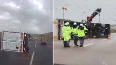 Άνεμοι 11 Μποφόρ στην Κωνσταντινούπολη αναποδογύρισαν μέχρι και νταλίκες, δείτε βίντεο