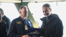 Μητσοτάκης στην υποδοχή της Belharra «Κίμων»: Χρέος μου να παραδώσω μια πατρίδα ασφαλέστερη απ' ό,τι την παρέλαβα