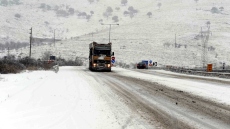 Απαγόρευση κυκλοφορίας φορτηγών άνω των 3,5 τόνων λόγω πάγου σε τμήμα της Εγνατίας Οδού στην Ημαθία