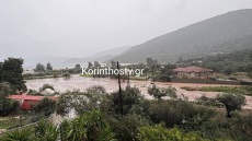 Πλημμύρες στον Κόρφο Κορινθίας, δείτε βίντεο 