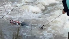 Κοζάνη: Κυνηγοί έσωσαν νεαρό που παρασύρθηκε με τη μηχανή του από ορμητικά νερά, δείτε εικόνες