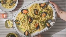 Μυδομακαρονάδα αχνιστή