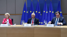 Οι οικονομικές επιπτώσεις από τις συγκρούσεις στη Μέση Ανατολή στο επίκεντρο της συνάντησης Πιερρακάκη, Κόστα και Φον ντερ Λάιεν