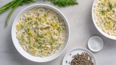 Κριθαρότο με σάλτσα ταραμά