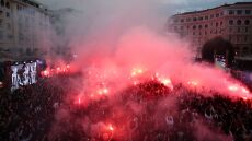 Πανηγυρισμοί στη Θεσσαλονίκη από του ΠΑΟΚ για τα 100 χρόνια του Δικεφάλου του Βορρά - Δείτε βίντεο