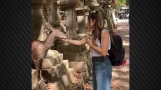 Η Αποστολία Ζώη χάιδεψε ελάφι στην Ιαπωνία: Έφυγα πιο πλούσια