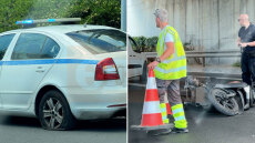 ΕΛΑΣ για το δυστύχημα στην Αττική Οδό: Η μηχανή έπεσε στο πίσω μέρος περιπολικού και κατέληξε σε φορτηγό, δείτε βίντεο