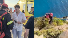 Εικόνες που κόβουν την ανάσα από τη διάσωση νεαρού τουρίστα στο Ναυάγιο της Ζακύνθου, βίντεο και φωτογραφίες