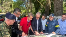 Αυτοψία Τουρνά σε περιοχή της Κηφισιάς στο πλαίσιο της αντιπυρικής περιόδου