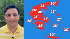 Δύο πρόσωπα ο καιρός, έρχεται έντονη ζέστη το Σαββατοκύριακο: Η πρόγνωση Τσατραφύλλια στο protothema σε χάρτες
