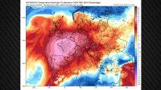 Θερμικός θόλος φέρνει υψηλές θερμοκρασίες στη δυτική Ευρώπη, ανάσα από τα μελτέμια στην Ελλάδα - Η πρόγνωση Τσατραφύλλια