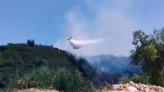 Φωτιά σε αγροτοδασική έκταση στα Βασιλικά Κέρκυρας, σηκώθηκαν και εναέρια μέσα, δείτε βίντεο
