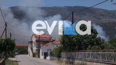 Χωρίς ενεργό μέτωπο η φωτιά στην Εύβοια