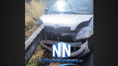 Αυτοκίνητο προσέκρουσε σε προστατευτικές μπάρες και το διαπέρασαν στην Εθνική Οδό Ναυπάκτου - Ιτέας, δύο τραυματίες, βίντεο