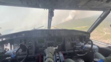 Η μάχη των δύο ελληνικών Canadair με τη μεγάλη φωτιά στην Ισπανία, βίντεο μέσα από το πιλοτήριο