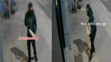 Άνδρας στην Κόρινθο σπάει τζαμαρία καταστήματος με πλάκα πεζοδρομίου, δείτε βίντεο