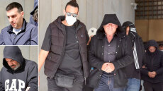 Στην Ευελπίδων με κουκούλες και σκυμμένα κεφάλια οι συλληφθέντες για το κύκλωμα της Pizza Fan, δείτε βίντεο και φωτογραφίες