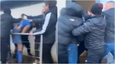 Ξύλο μεταξύ παικτών και οπαδών της ίδιας ομάδας σε παιχνίδι τοπικού στην Αγγλία - Βίντεο 