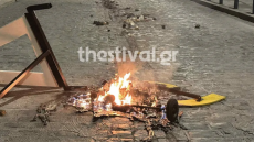 Κουκουλοφόροι έβαλαν φωτιές και έστησαν οδοφράγματα δίπλα στο νοσοκομείο Άγιος Δημήτριος στη Θεσσαλονίκη - Δείτε βίντεο