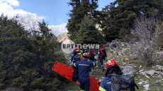 Στο νοσοκομείο του Ρίο με ελικόπτερο μεταφέρθηκε ο 56χρονος ορειβάτης που τραυματίστηκε στο Αγρίνιο, δείτε βίντεο